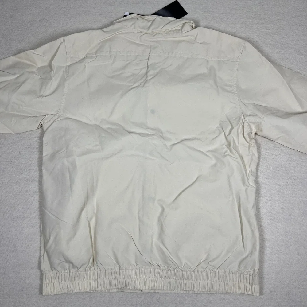 Milwaukee Bucks Jacket Mens Medium Cream NBA Basketball Nike M Logo Hooded Nylon